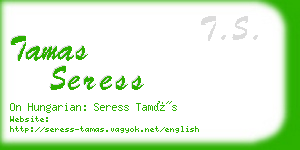 tamas seress business card